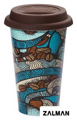Многоразовый стакан DeLonghi DLSC055 0.3л (бирюзовый/коричневый)
