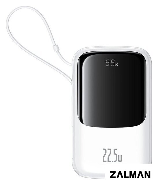 Внешний аккумулятор Baseus Qpow Pro+ Digital Display Fast Charge 22.5W 10000mAh (белый)