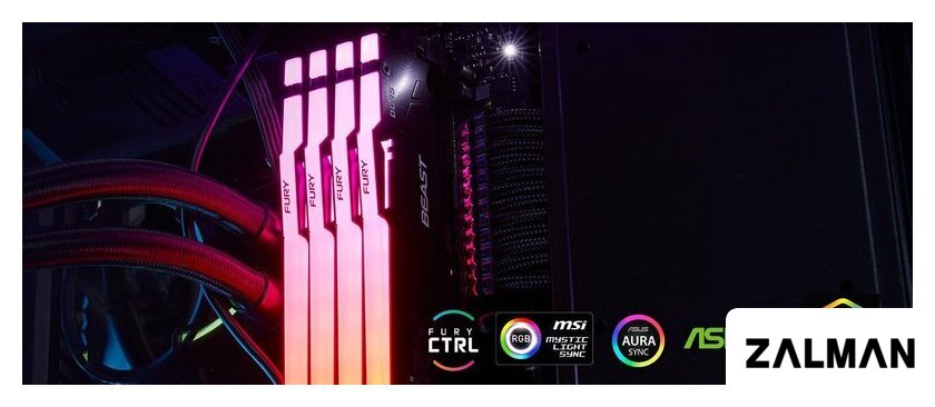 Оперативная память Kingston FURY Beast RGB 32ГБ DDR5 5200 МГц KF552C40BBA-32