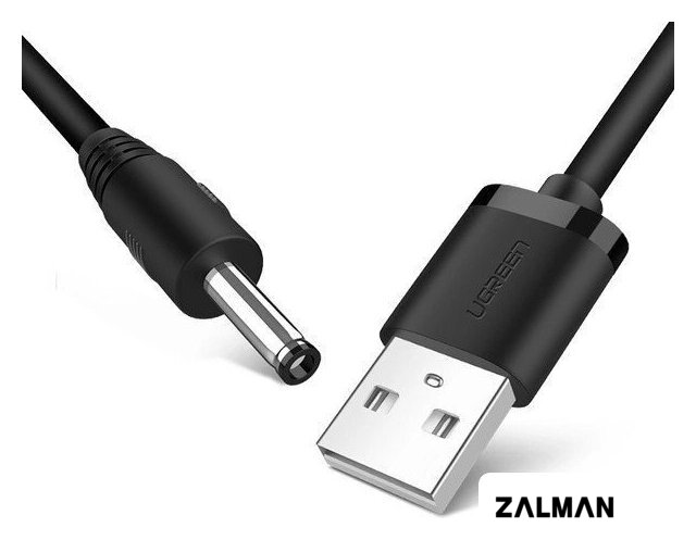 Кабель Ugreen US277 USB 2.0 Type-A - DC 3.5 мм 10376 (1 м, черный)