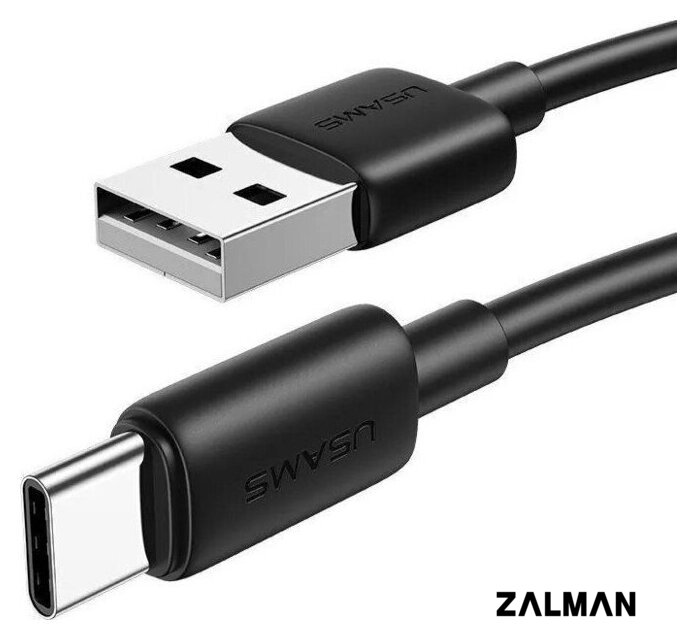 Кабель Usams SJ708 USB Type-A - USB Type-C (1 м, черный)