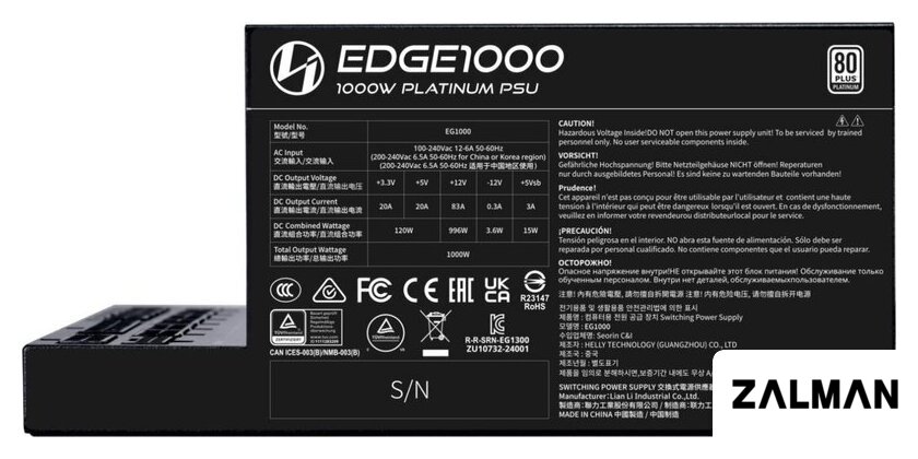 Блок питания Lian Li Edge 850 G9P.EG0850.BE00.EU