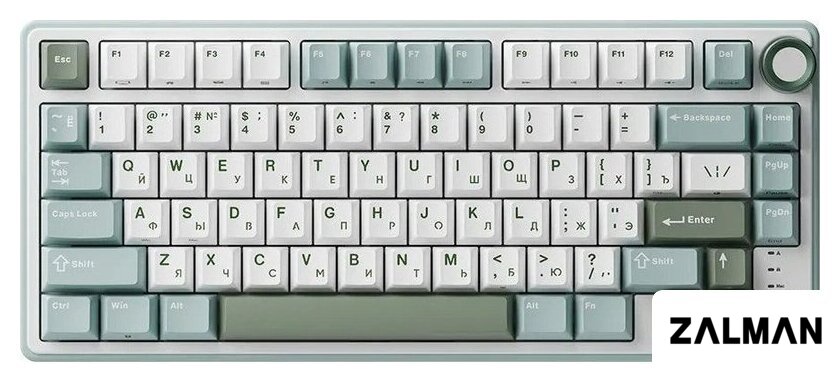 Клавиатура Royal Kludge R75 RGB Sky Cyan (RK Brown)