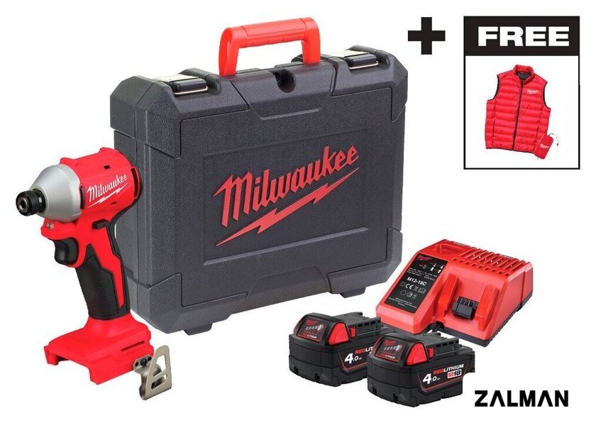 Винтоверт Milwaukee M18 BLIDRCMC-402C 4933499457 (с 2-мя АКБ, кейс)