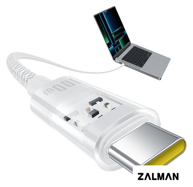 Кабель Baseus Gem Fast-Charging Data Cable 100W USB Type-C - USB Type-C (1 м, белый)