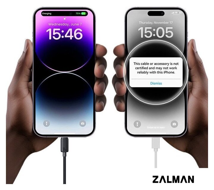 Кабель Usams US-SJ697 USB Type-C - Lightning (2 м, черный)