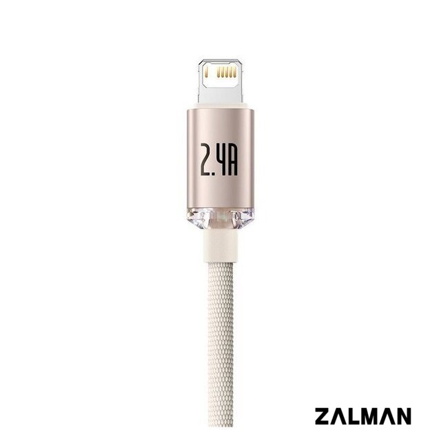 Кабель Baseus Crystal Shine USB Type-A - Lightning (1.2 м, розовый)