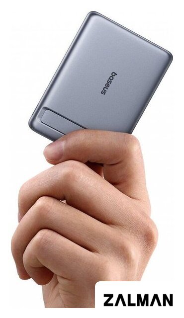 Внешний аккумулятор Baseus PicoGo AM31 Mini Magnetic Power Bank with Stand 20W 5000mAh (серый)