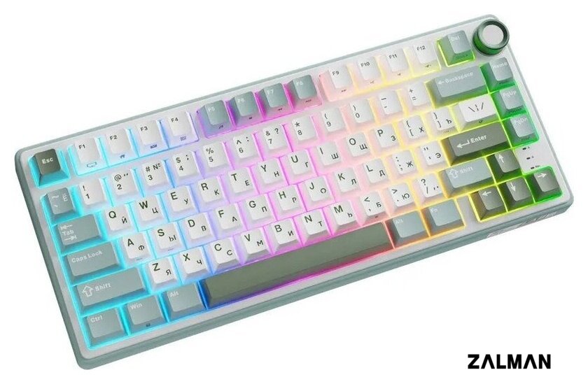 Клавиатура Royal Kludge R75 RGB Sky Cyan (RK Brown)