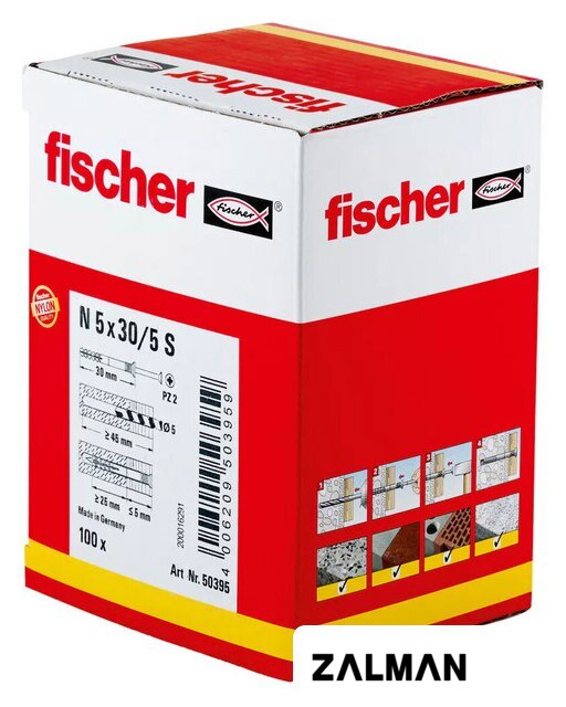 Дюбель-гвоздь Fischer N 5 x 30/5 S 50395 (100 шт)