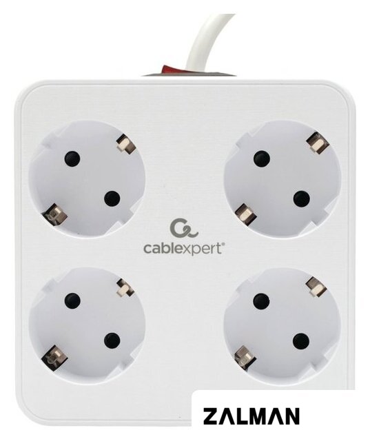 Сетевой фильтр Cablexpert PLT-4-C2U2-W-2