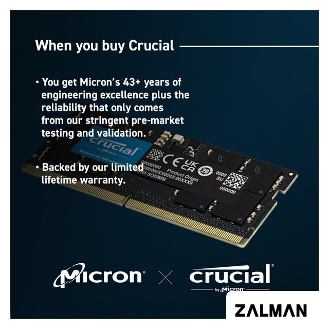 Оперативная память Crucial 32ГБ DDR5 SODIMM 5600 МГц CT32G56C46S5