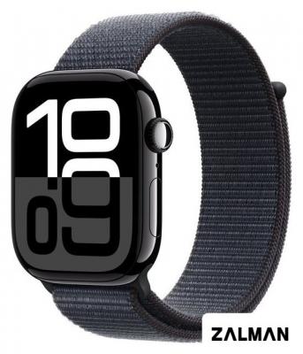 Умные часы Apple Watch Series 10 46 мм (алюминиевый корпус, черный/темно-серый, нейлоновый ремешок)