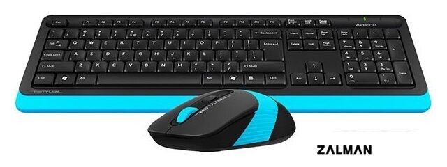 Офисный набор A4Tech Fstyler FG1010 (черный/синий)