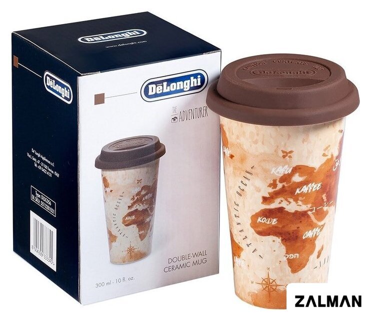 Многоразовый стакан DeLonghi DLSC056 0.3л (бежевый/коричневый)