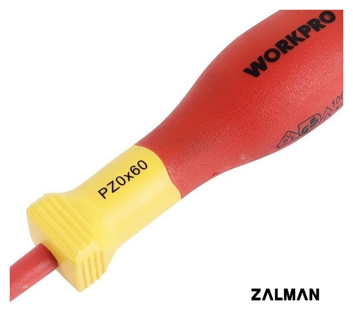 Отвертка Workpro VDE PZ0x60мм WP341019