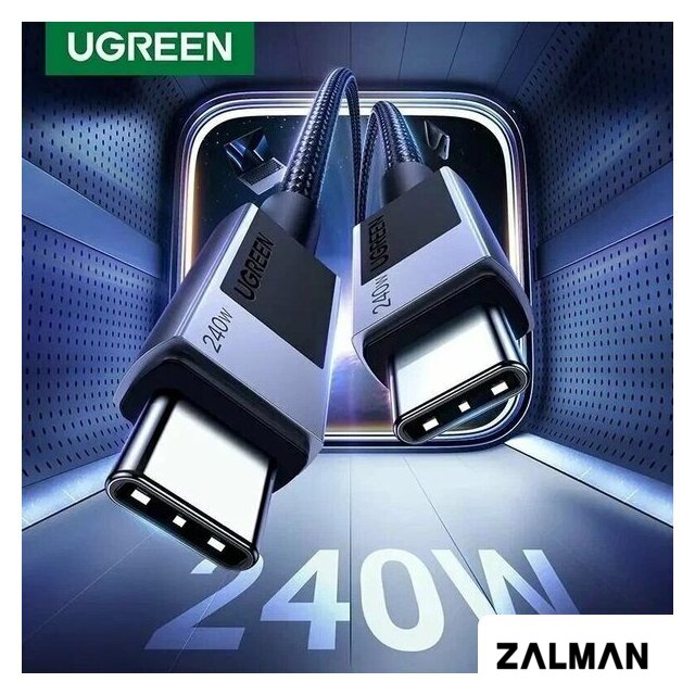 Кабель Ugreen L513 USB Type-C - USB Type-C 45068 (2 м, черный)