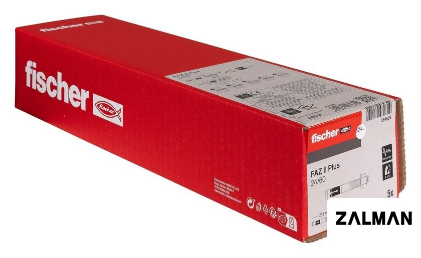 Анкерный болт Fischer FAZ II Plus 24/60 ZP 564606 (5 шт)