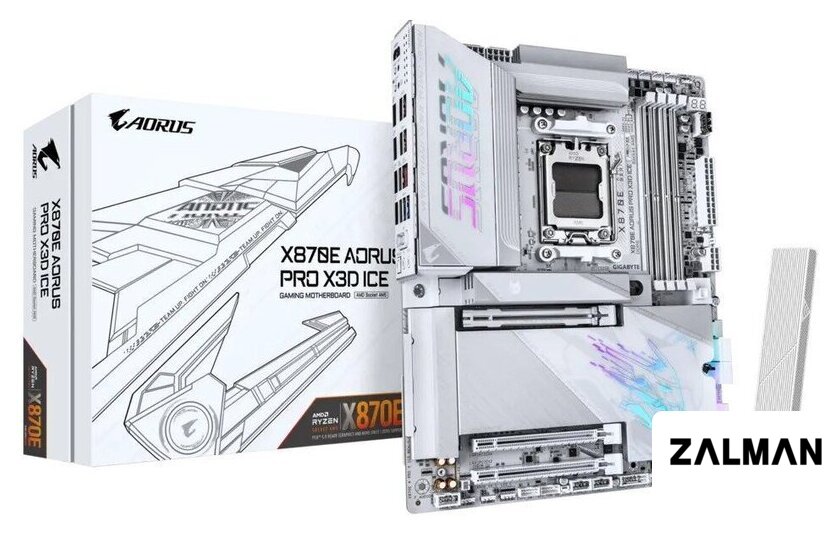 Материнская плата Gigabyte X870E Aorus Pro X3D Ice