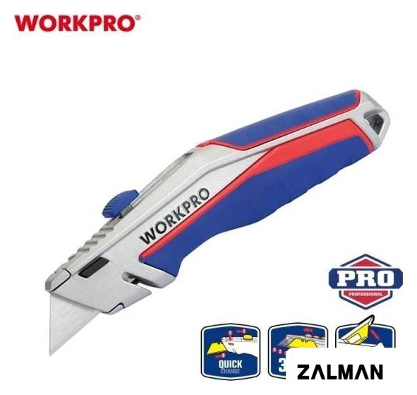 Нож строительный Workpro WP213014