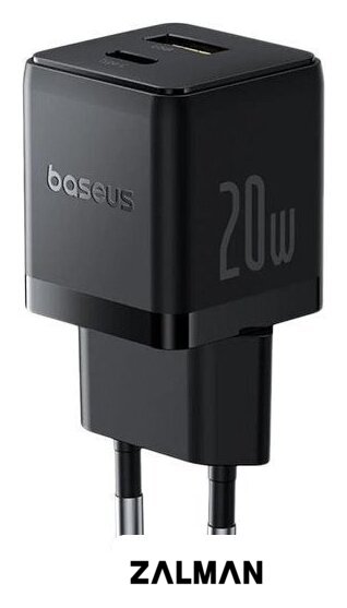 Сетевое зарядное Baseus Palm Fast Charger C+U 20W EU P10111608113-00 (черный)