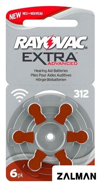 Батарейка Rayovac Extra 312 6 шт