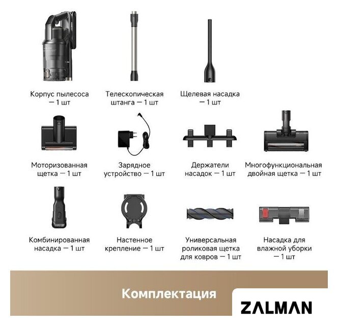 Пылесос Trouver Cordless Vacuum Cleaner G70 Detect V2515 (евровилка, черный)