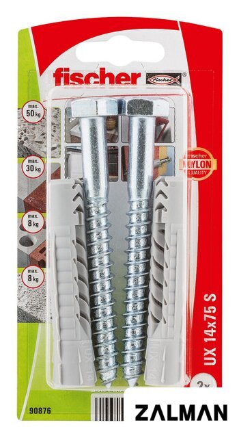 Дюбель универсальный Fischer UX 14X75 SK NV 90876 (2 шт)