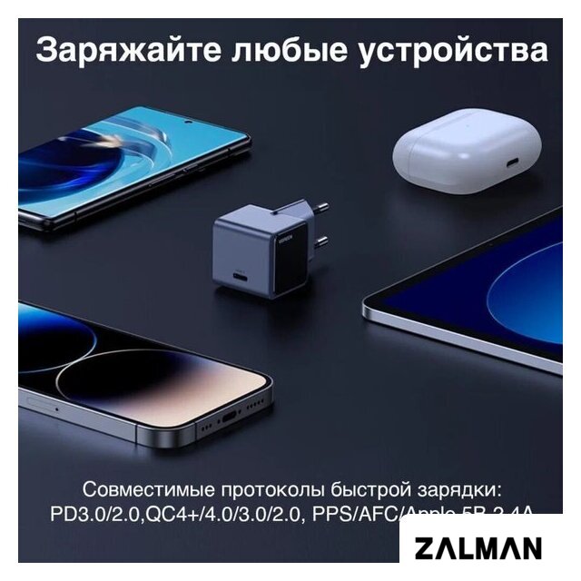 Сетевое зарядное Ugreen X503 35041 (серый)