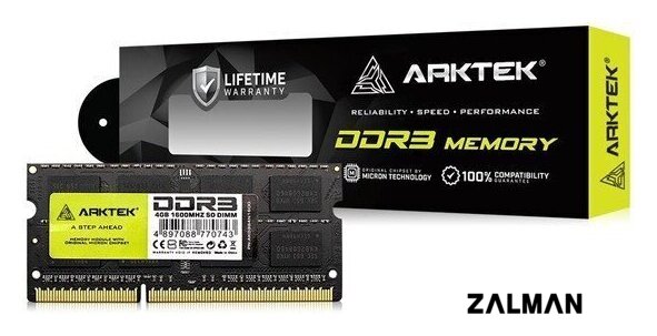 Оперативная память Arktek 4ГБ DDR3 1600 МГц AKD3S4N1600