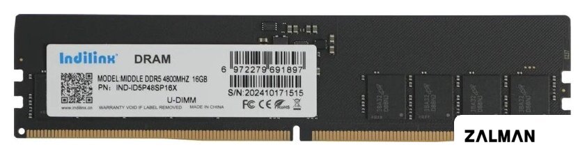 Оперативная память Indilinx 16ГБ DDR5 4800 МГц IND-ID5P48SP16X