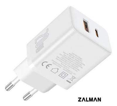 Сетевое зарядное Baseus Cube Fast Charger C+U 20W P10111403213-00 (белый)