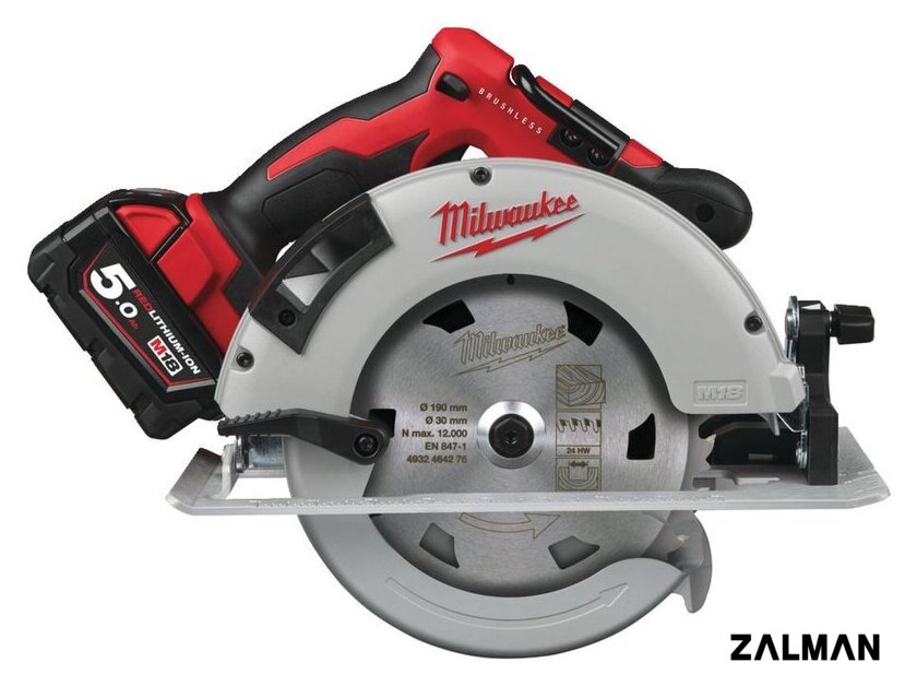 Дисковая (циркулярная) пила Milwaukee M18 BLCS66-502X 4933464590 (с 2-мя АКБ)