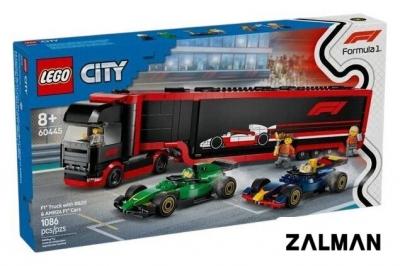 Конструктор LEGO City 60445 Грузовик F1 с болидами RB20 и AMR24 F1