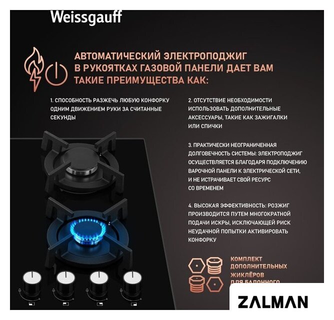Варочная панель Weissgauff HG 640 BGV