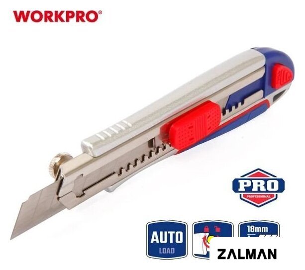 Нож строительный Workpro WP212017