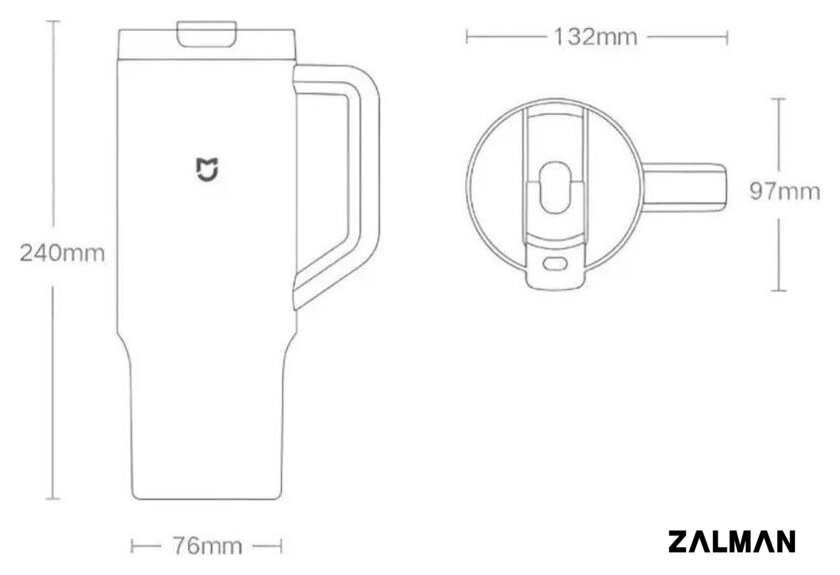 Термокружка Xiaomi Mijia Sippy Cup MJXGB01RM 1 л (серебристый)