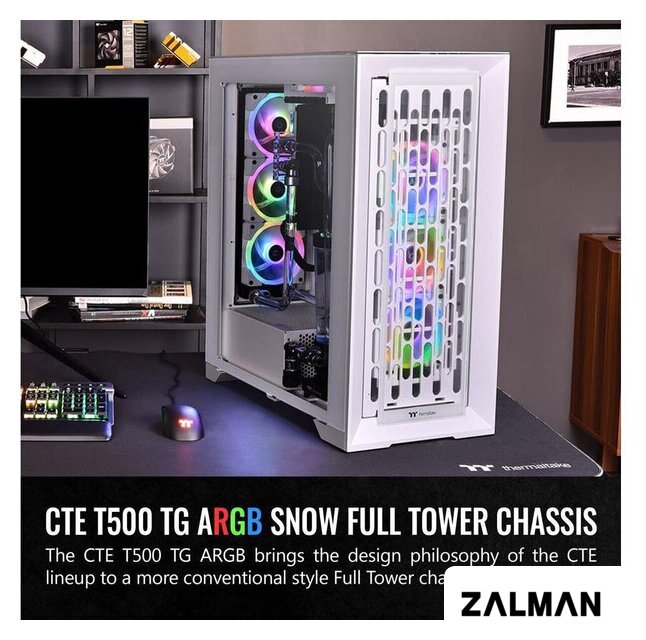 Корпус Thermaltake CTE T500 TG ARGB Snow CA-1X8-00F6WN-01