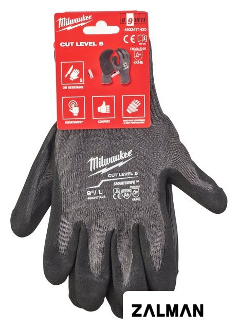Нитриловые перчатки Milwaukee Cut level 5/E 9/L 4932471425