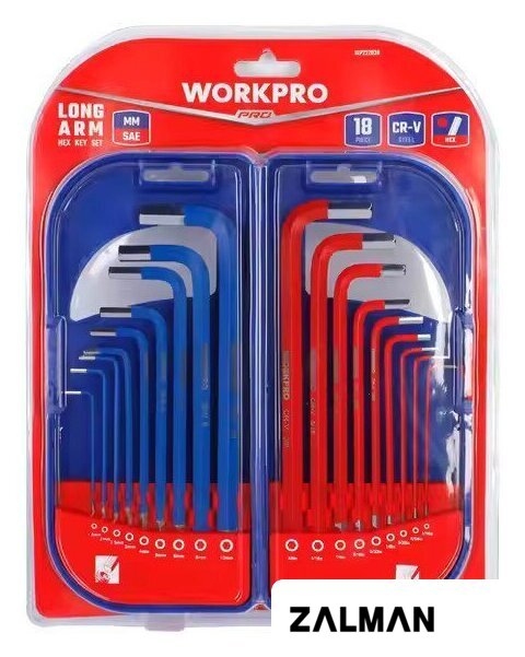 Набор ключей Workpro WP222038 (18 предметов)