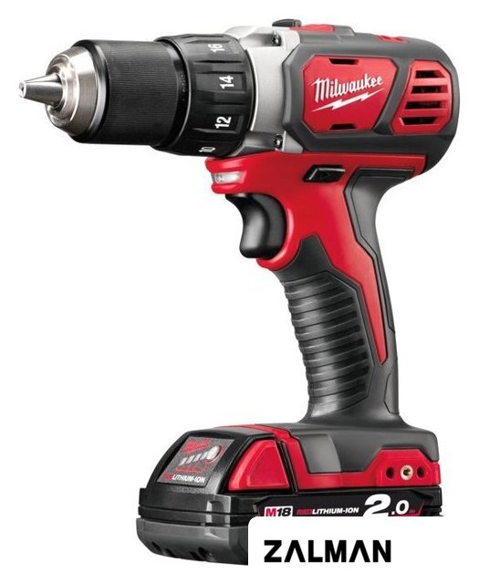 Дрель-шуруповерт Milwaukee M18 BDD-202C 4933443555 (с 2-мя АКБ, кейс)