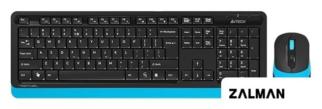 Офисный набор A4Tech Fstyler FG1010 (черный/синий)