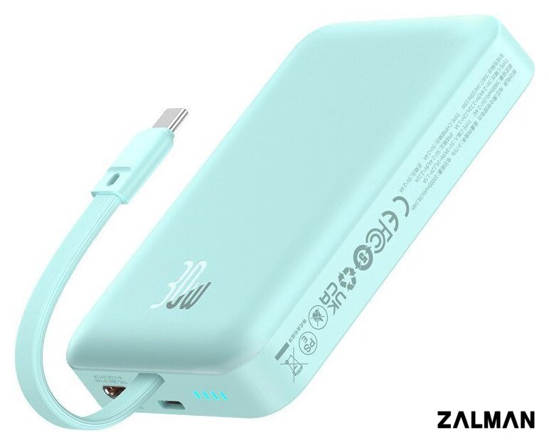 Внешний аккумулятор Baseus Magnetic Fast Charge Power Bank Type-C Edition 30W 10000mAh (мятный)