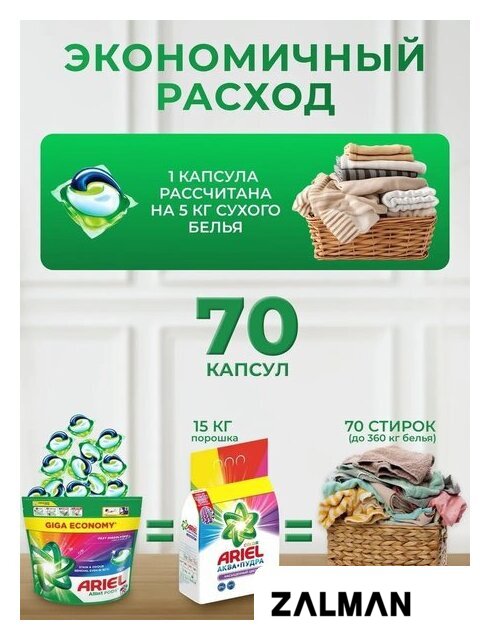 Капсулы для стирки Ariel Все в 1 Pods Color (70 шт)