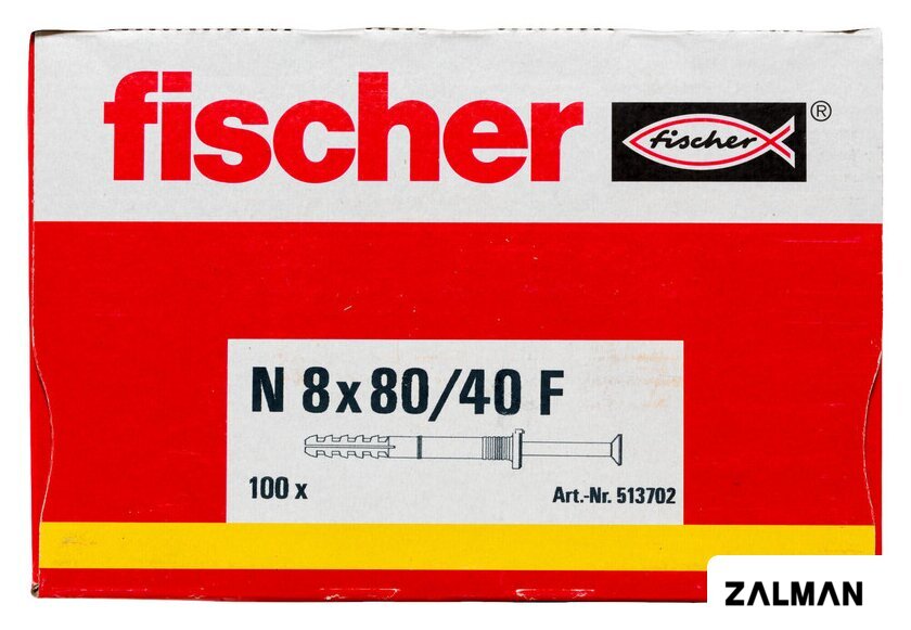 Дюбель-гвоздь Fischer N 8 x 80/40 F 513702 (100 шт)