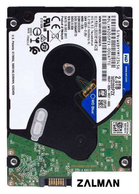 Жесткий диск WD Blue Mobile 2TB WD20SPZX