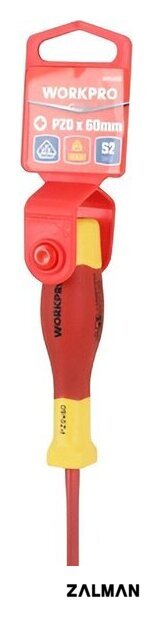 Отвертка Workpro VDE PZ0x60мм WP341019