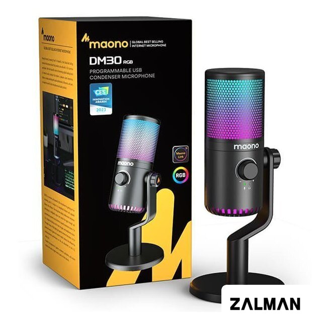 Проводной микрофон Maono DM30 RGB (сиреневый)