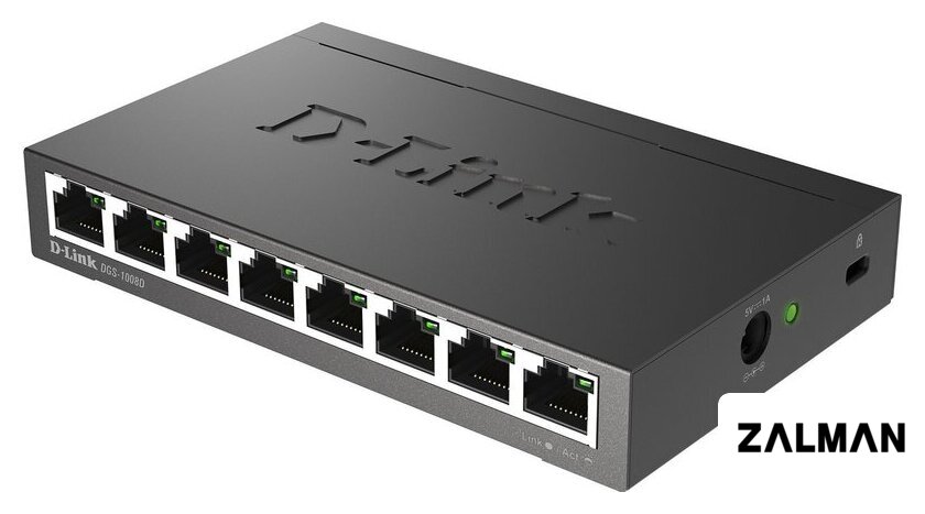Неуправляемый коммутатор D-Link DGS-1008D/R1A