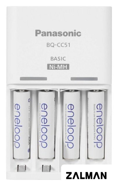 Аккумуляторы + зарядное Panasonic Eneloop Basiс Charger K-KJ51MCD04E